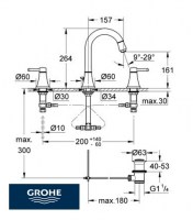 GROHE GRANDERA BATERIA LAVABO